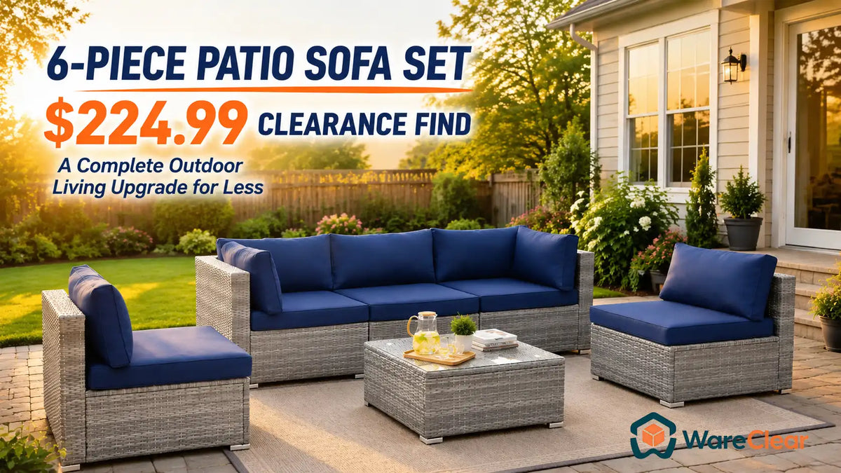 6-Piece Patio Sofa Set for $224.99 | Affordable Outdoor Furniture Find