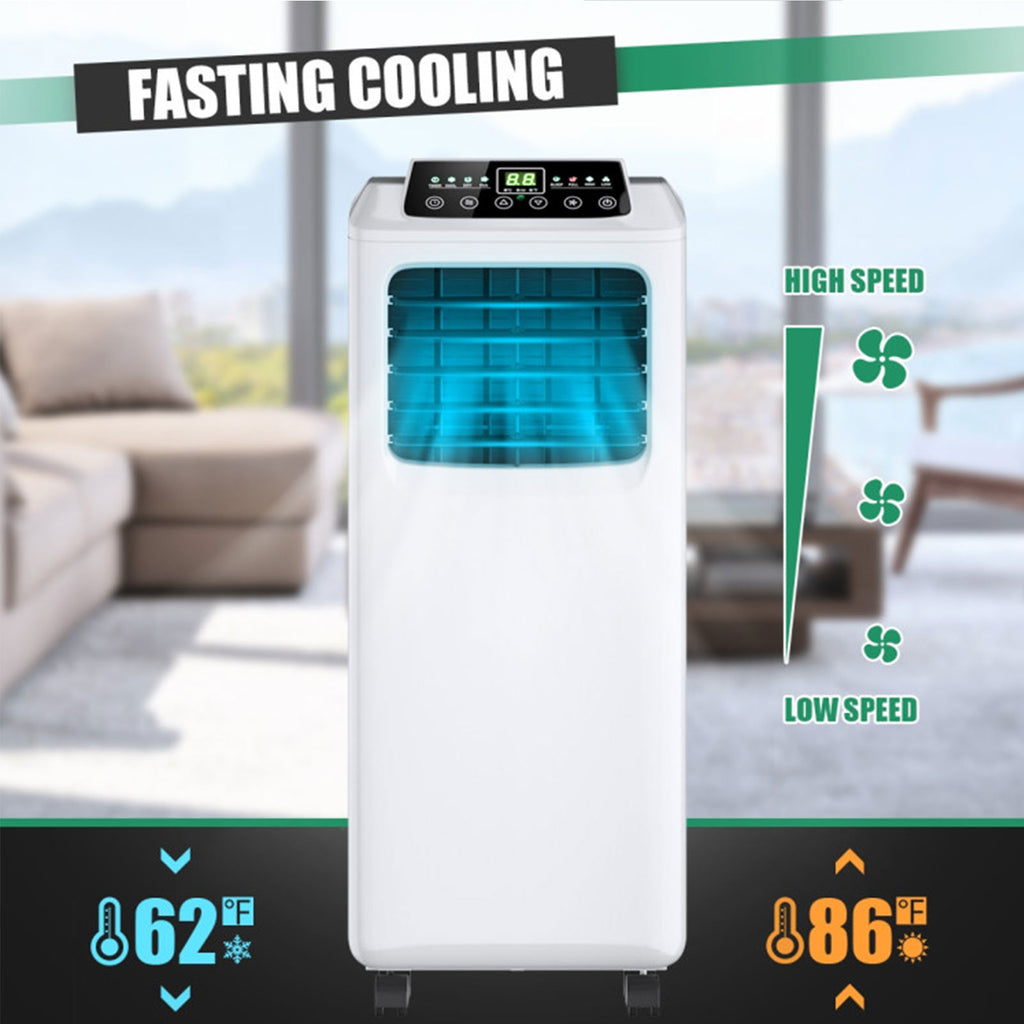 9,000 BTU 3-in-1 Portable Air Conditioner with Remote Control & Dehumidifier
