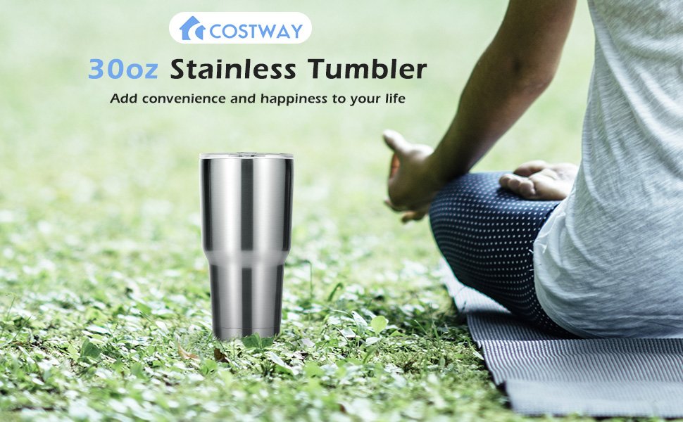 30oz Stainless Steel Tumbler Cup Double Wall Vacuum Insulated Mug with Lid