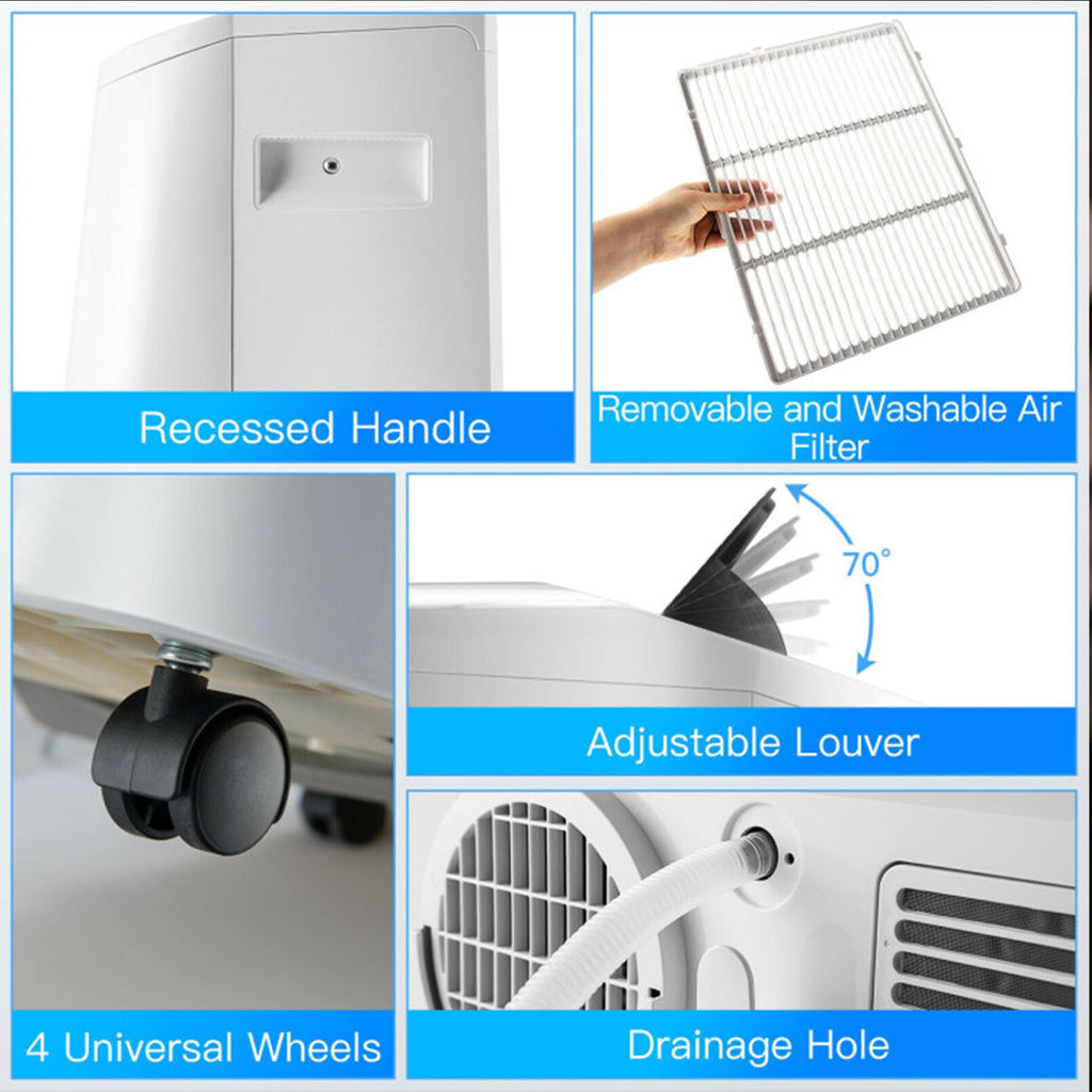 12,000 BTU Portable Air Conditioner with Heat & WiFi