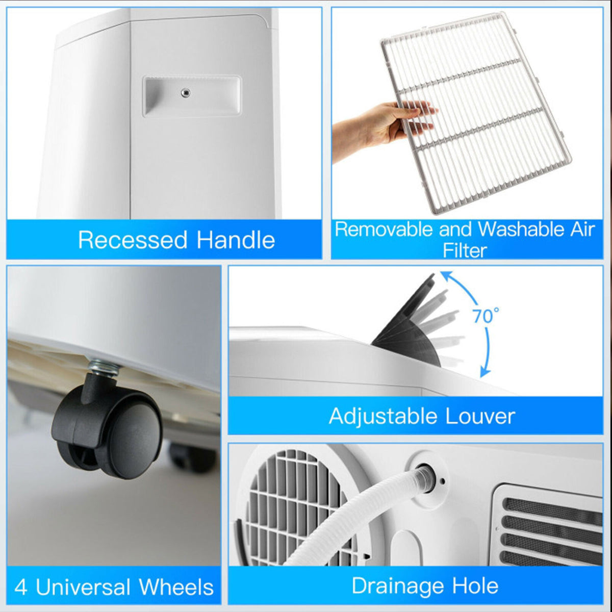12,000 BTU Portable Air Conditioner with Heat & WiFi