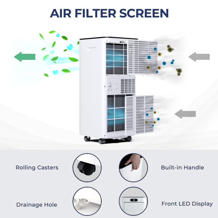 8000 BTU(Ashrae) 3-in-1 Air Cooler with Dehumidifier and Fan Mode