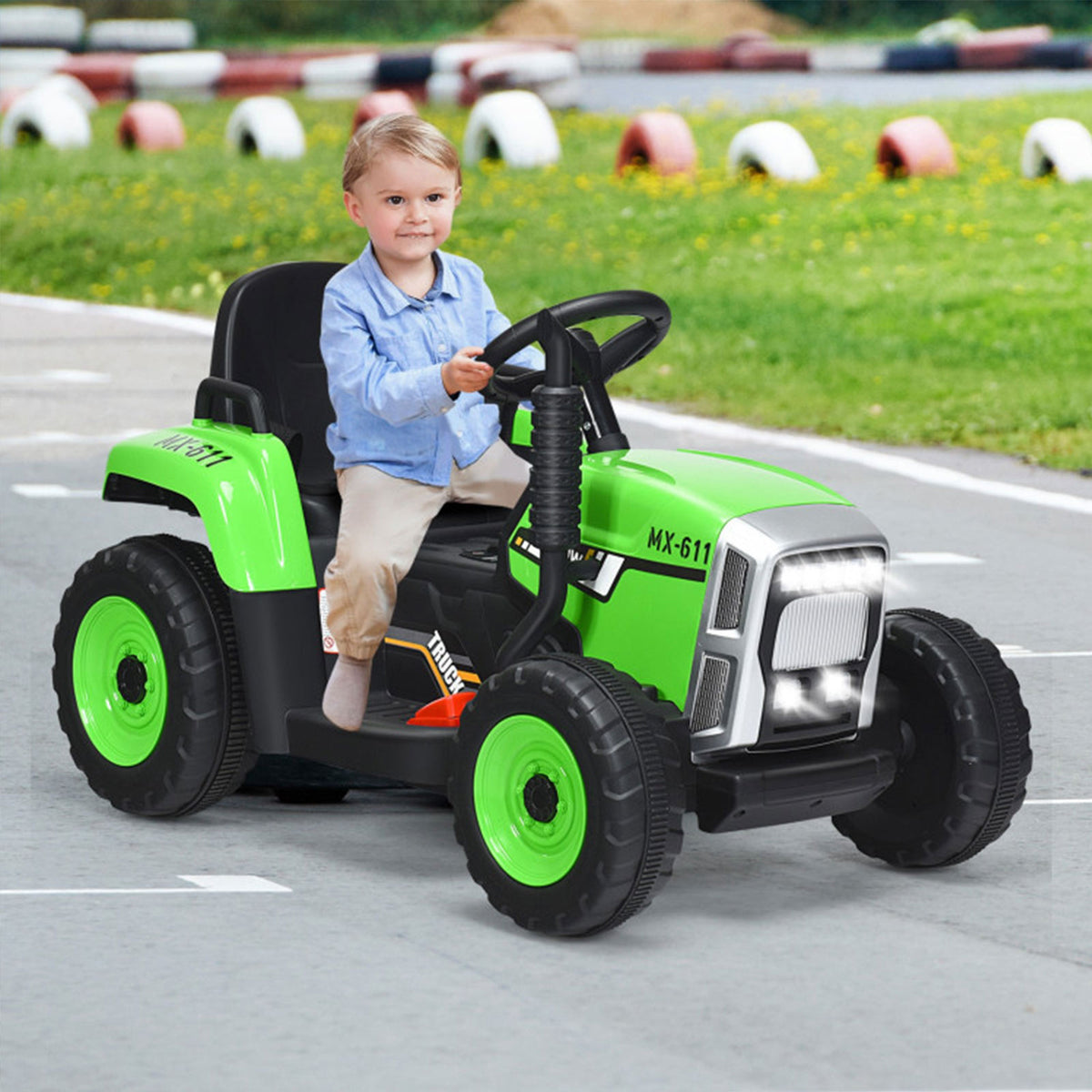12V Kids Ride-On Tractor with Front Loader
