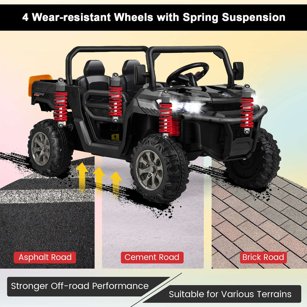 12V 2-Seater Kids Ride-On Dump Truck with Power Dump Bed