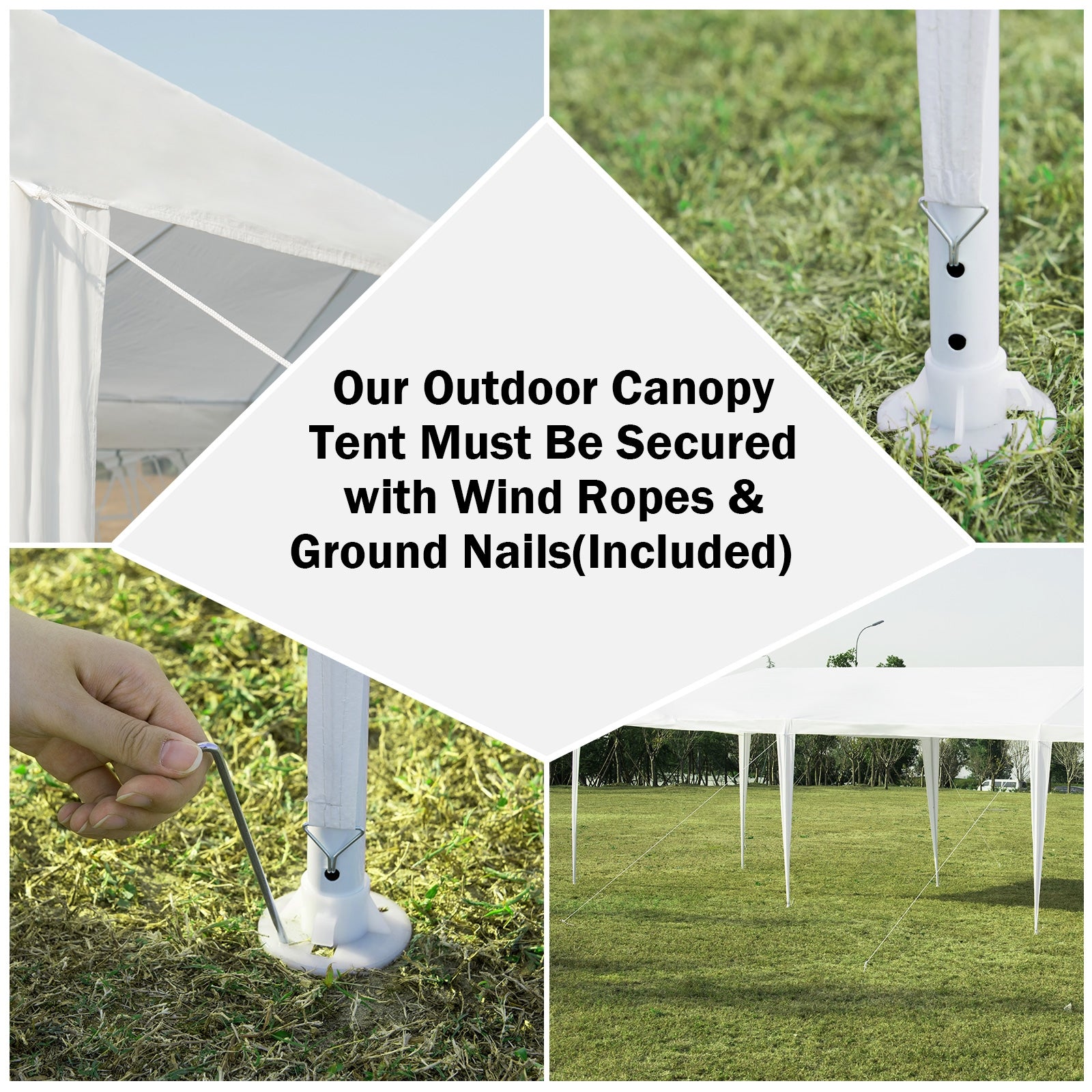 10 x 30 Feet Canopy Tent with 5 Removable Sidewalls for Party Wedding