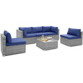 6-Piece Wicker Patio Sofa Set with Coffee Table - Clearance