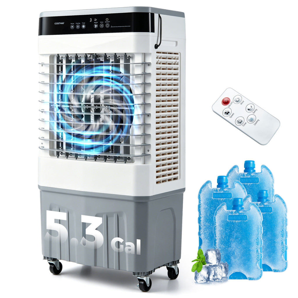 2100 CFM Portable Evaporative Air Cooler with Remote