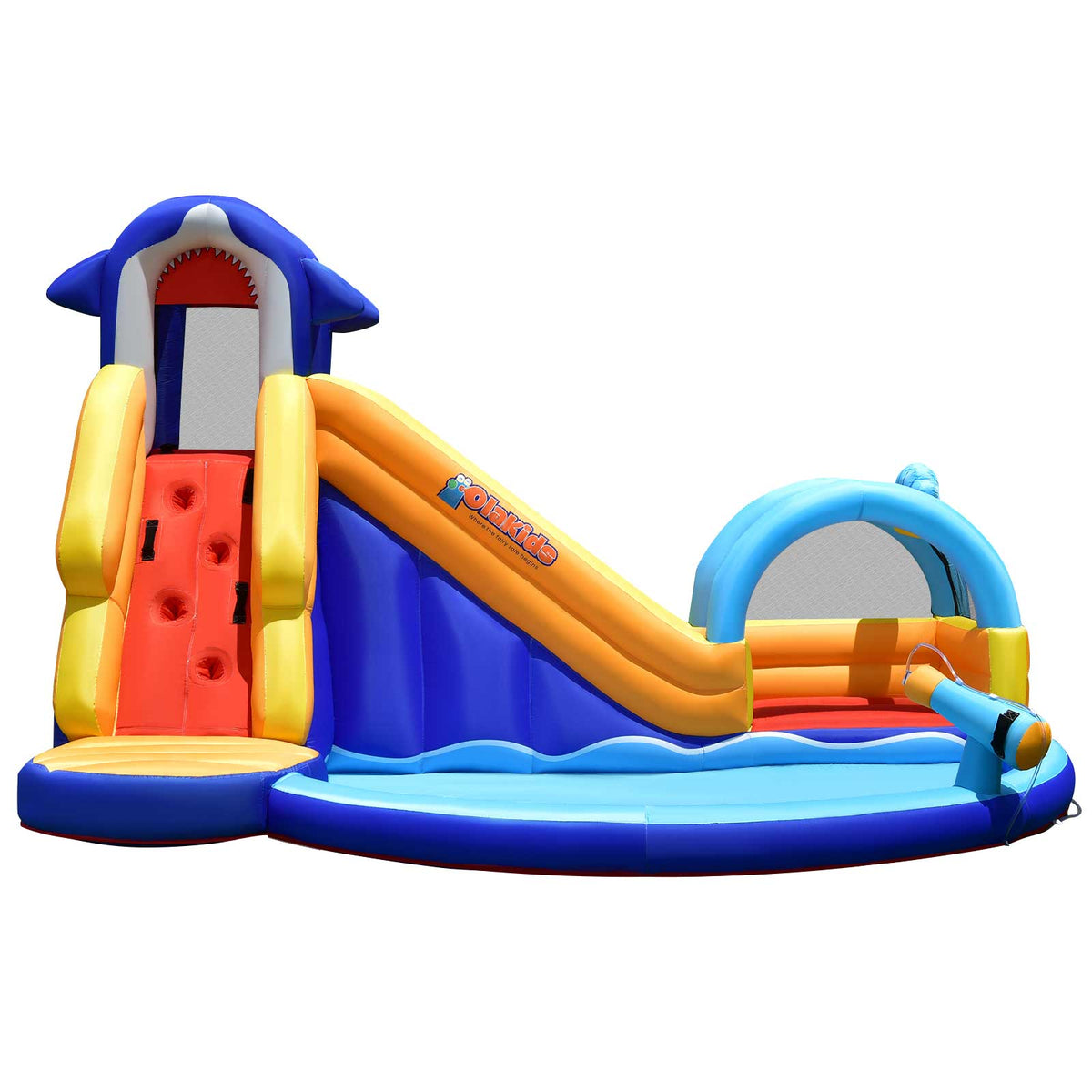 Kids Inflatable Water Bounce House with Slide & Splash Pool
