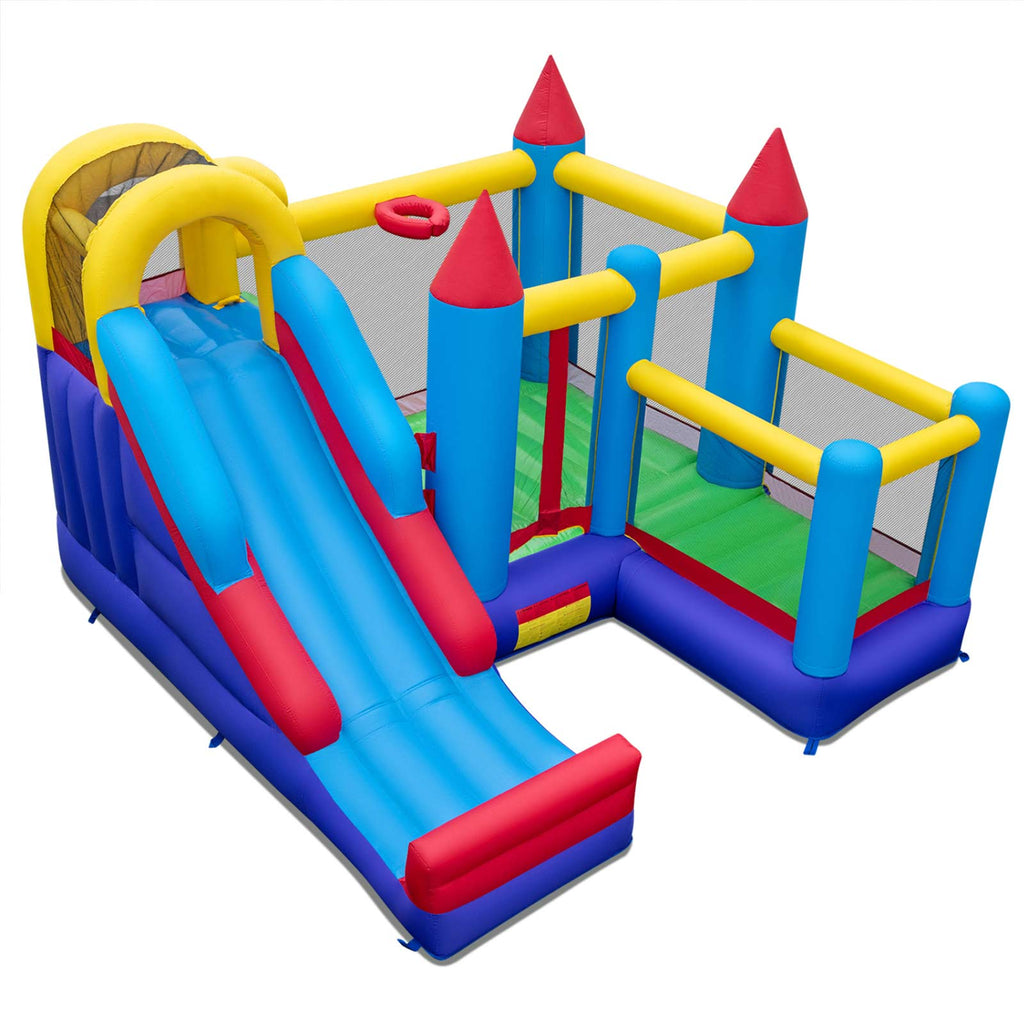 4-in-1 Kids Inflatable Bounce House with Slide