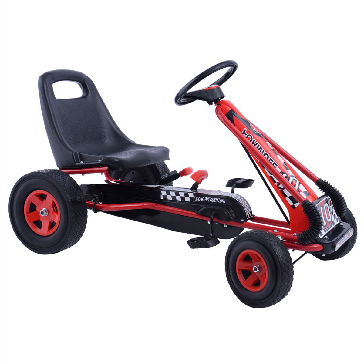 Kids Pedal Go-Kart with Adjustable Seat | 4 Wheel Ride On