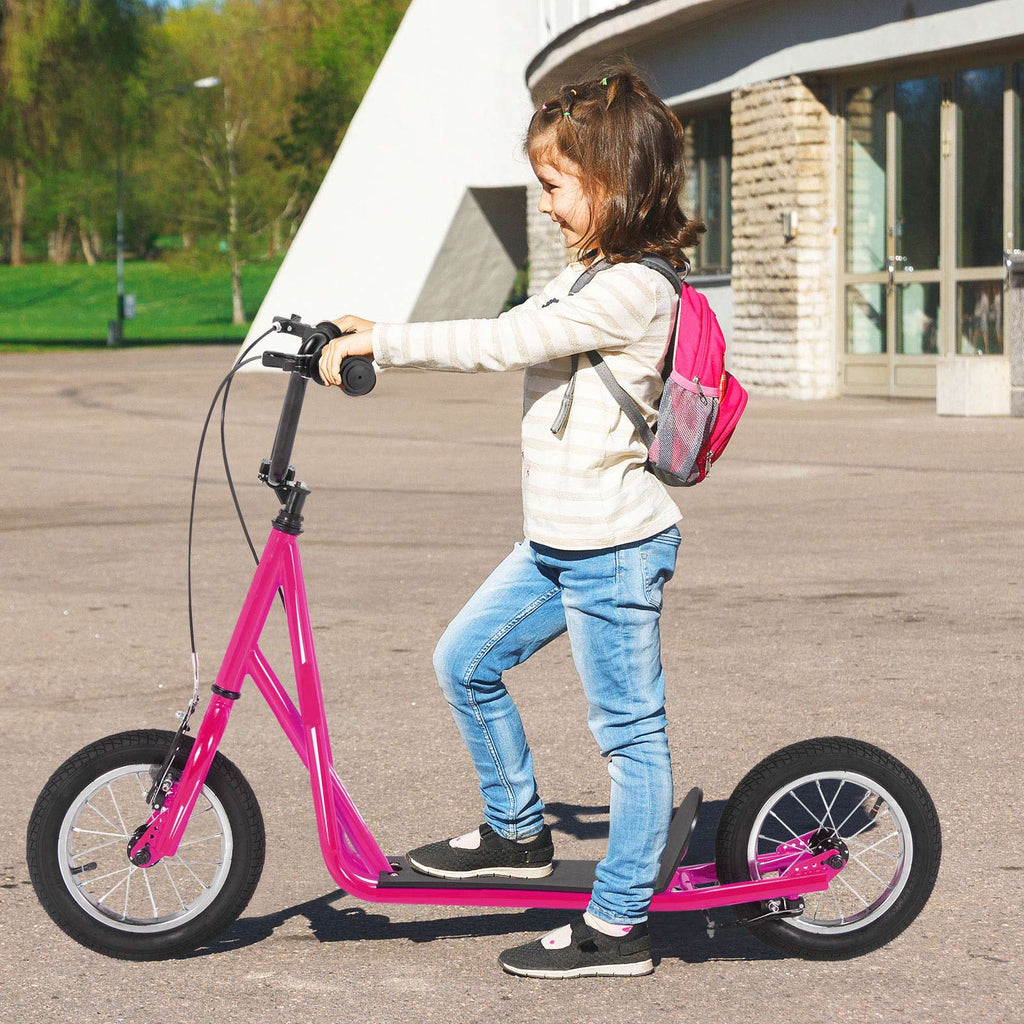 12-Inch Kids Kick Scooter with Air-Filled Tires