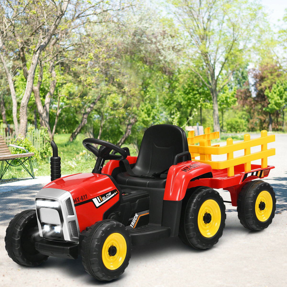 12V Kids Ride-On Tractor with Front Loader