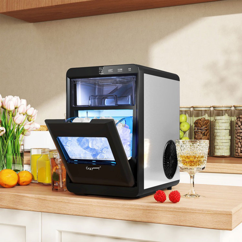 44 lbs/Day Countertop Nugget Ice Maker Soft Chewable Pellet Ice