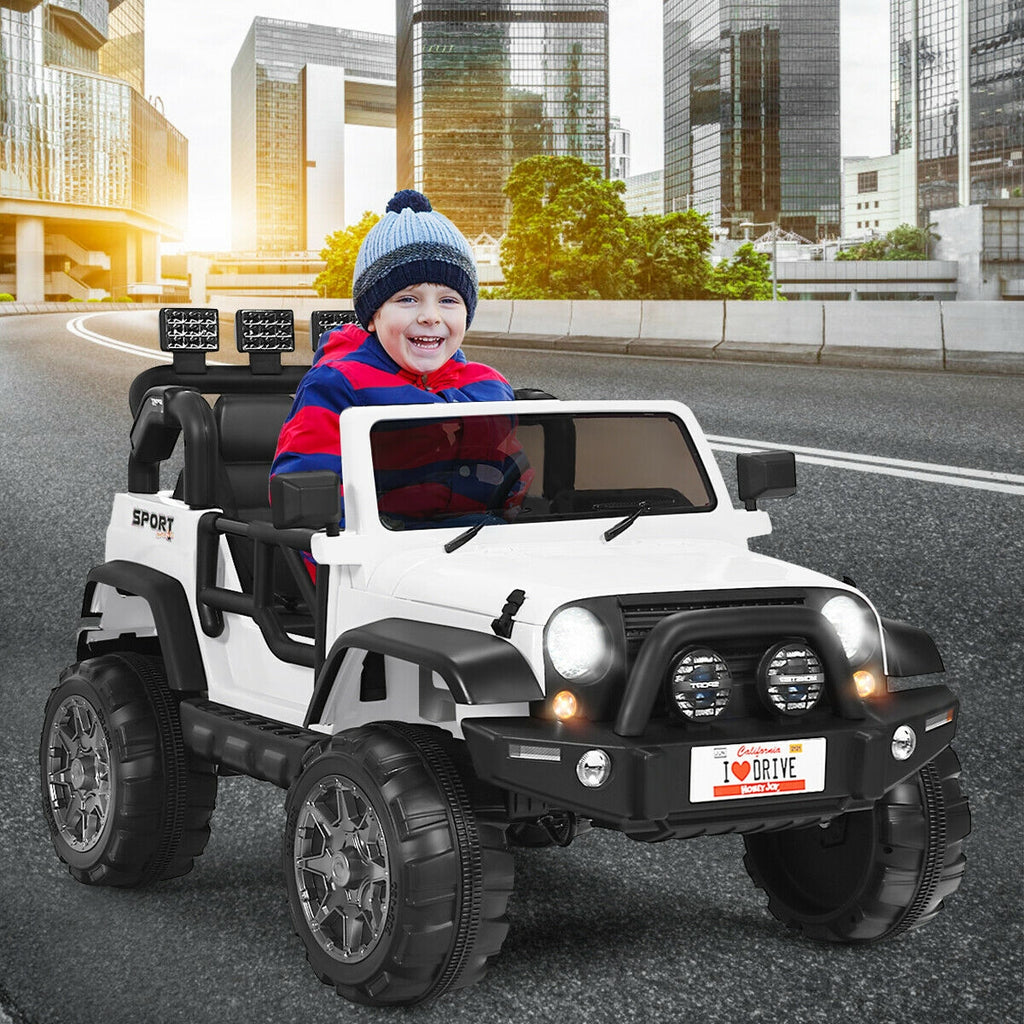 12V 2-Seater Ride on Car Truck with Remote Control and Storage Room