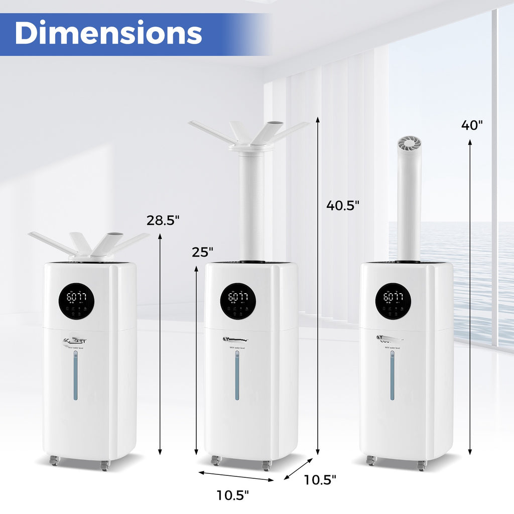 5.5Gal Humidifier with 360° Nozzles and Power-off Memory