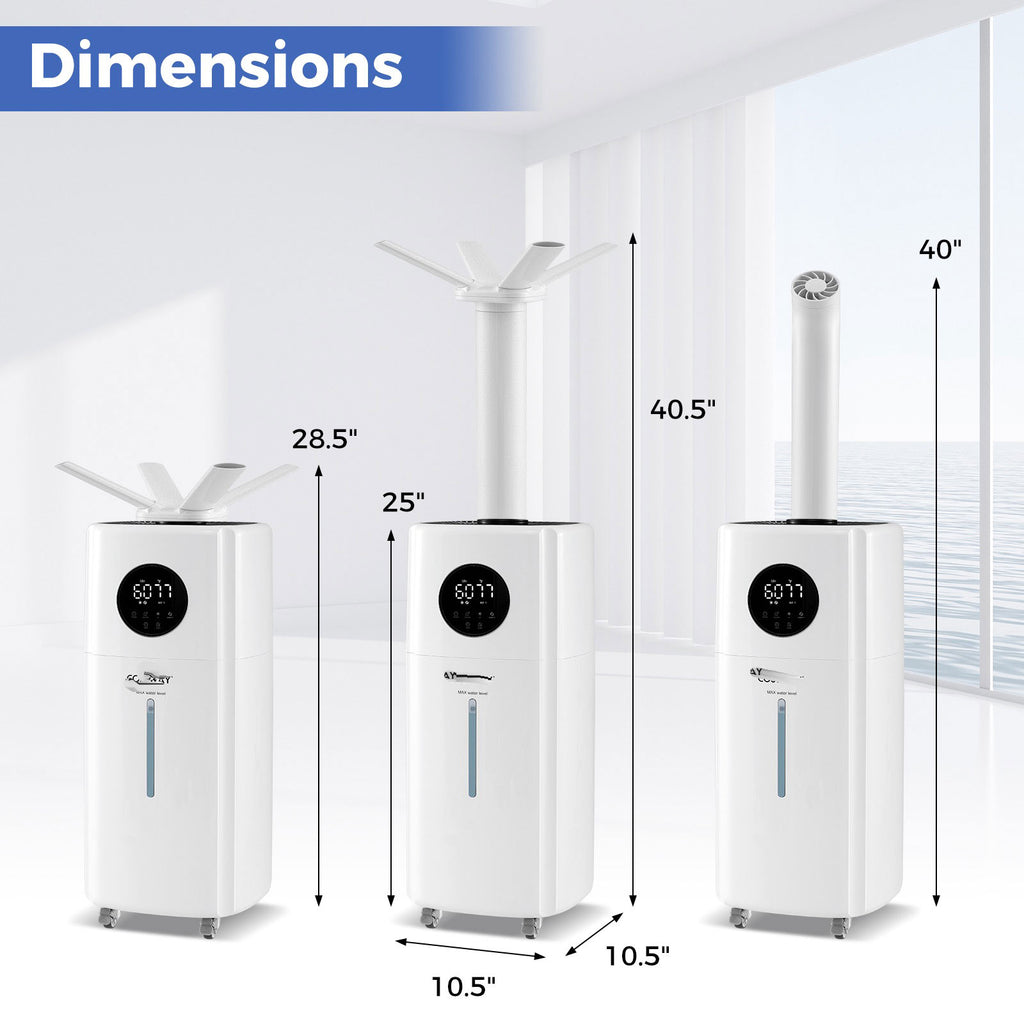 5.5 Gallon Large Room Humidifier with Remote Control & 360° Mist