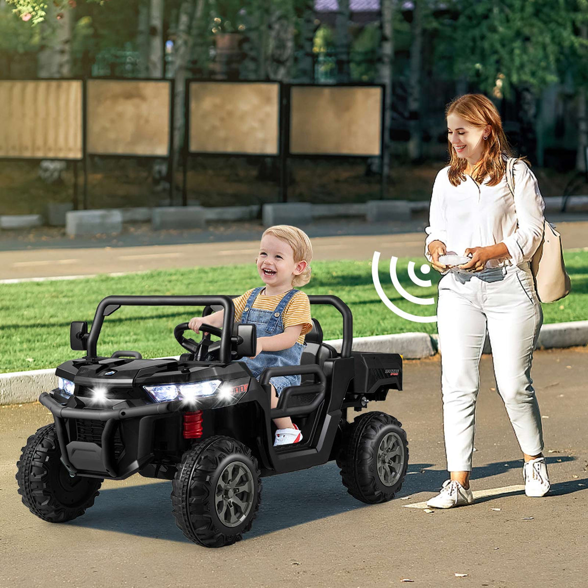 12V 2-Seater Kids Ride-On Dump Truck with Power Dump Bed