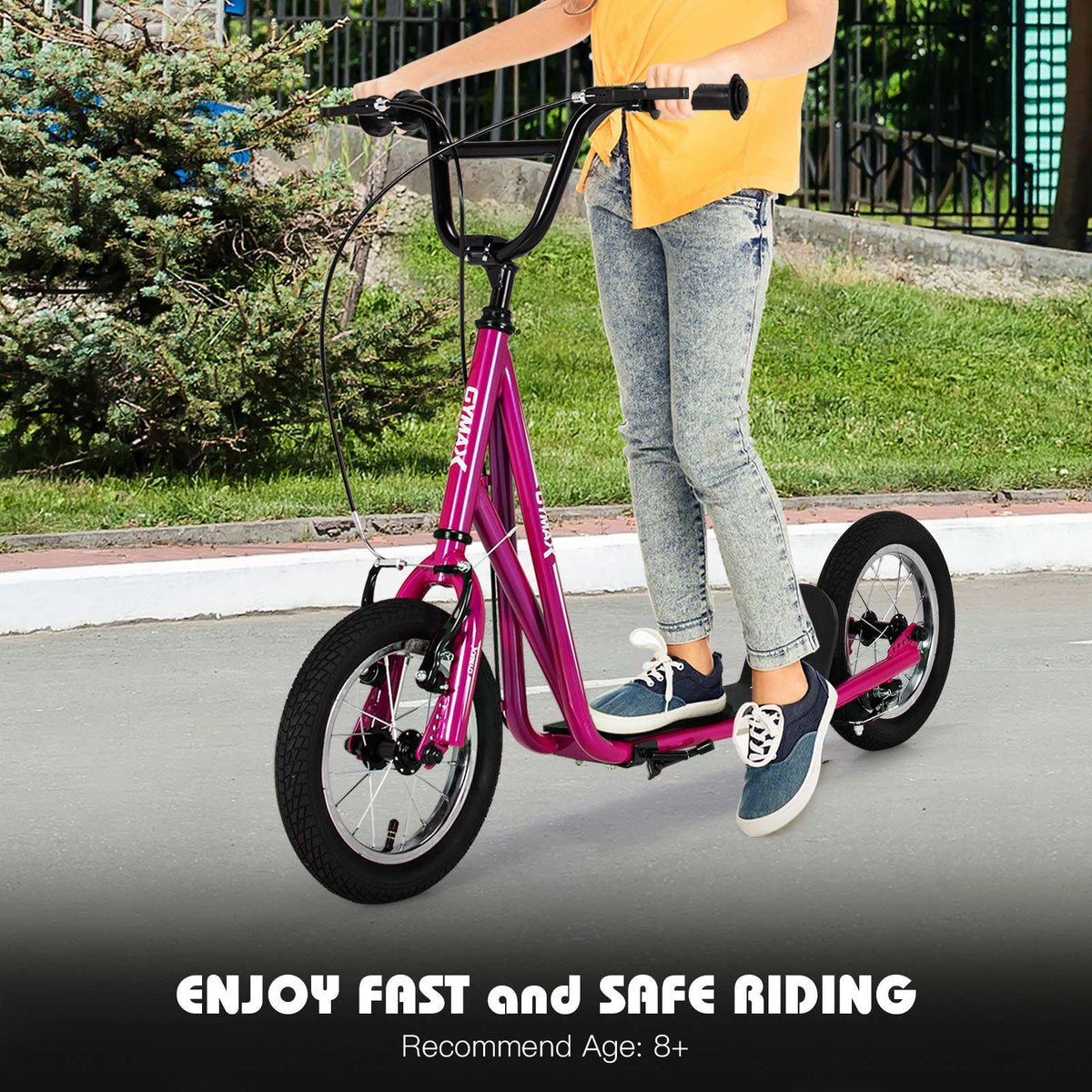 12-Inch Kids Kick Scooter with Air-Filled Tires