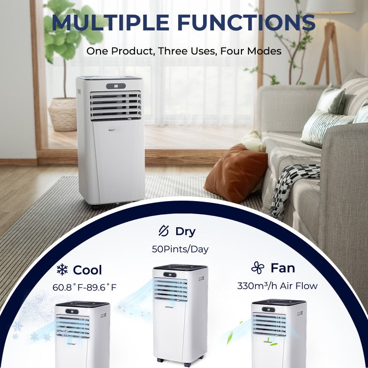 8000 BTU(Ashrae) 3-in-1 Air Cooler with Dehumidifier and Fan Mode