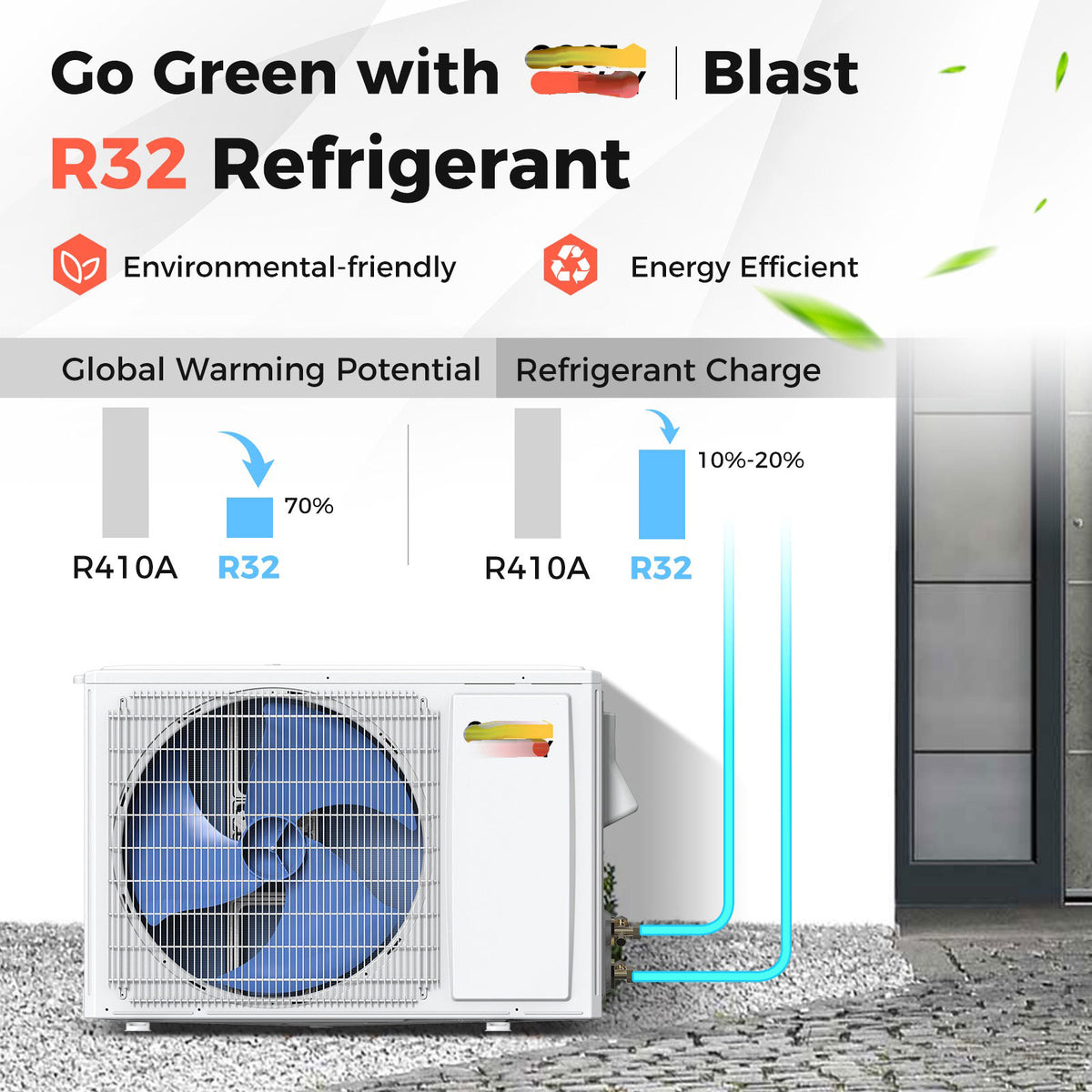 24000 BTU Ductless Mini Split AC with Heat Pump 18.5 SEER2
