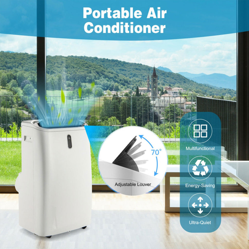 12,000 BTU Portable Air Conditioner with Heat & WiFi