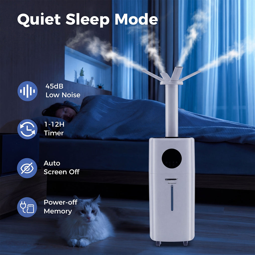 5.5 Gallon Large Room Humidifier with Remote Control & 360° Mist