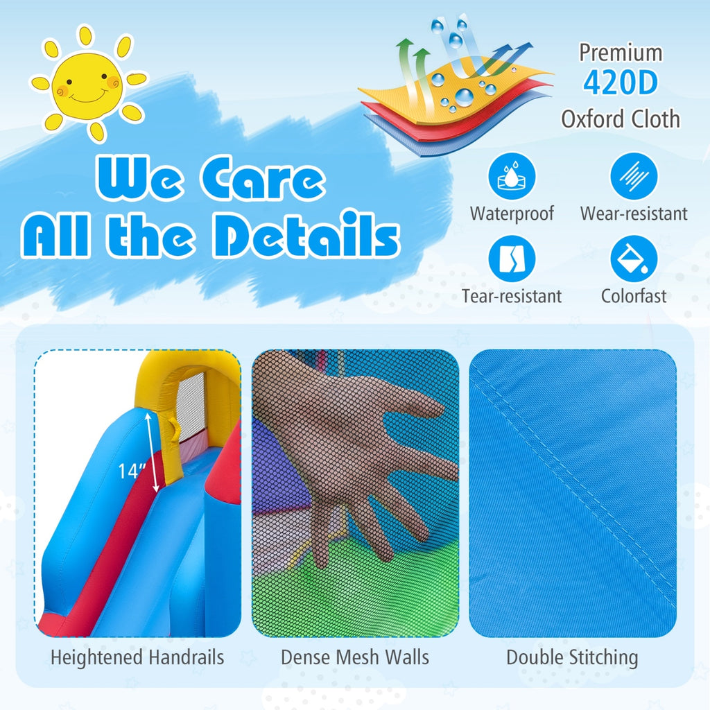4-in-1 Inflatable Bounce Castle without Blower