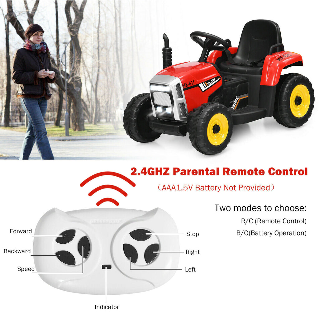 12V Kids Ride-On Tractor with Front Loader