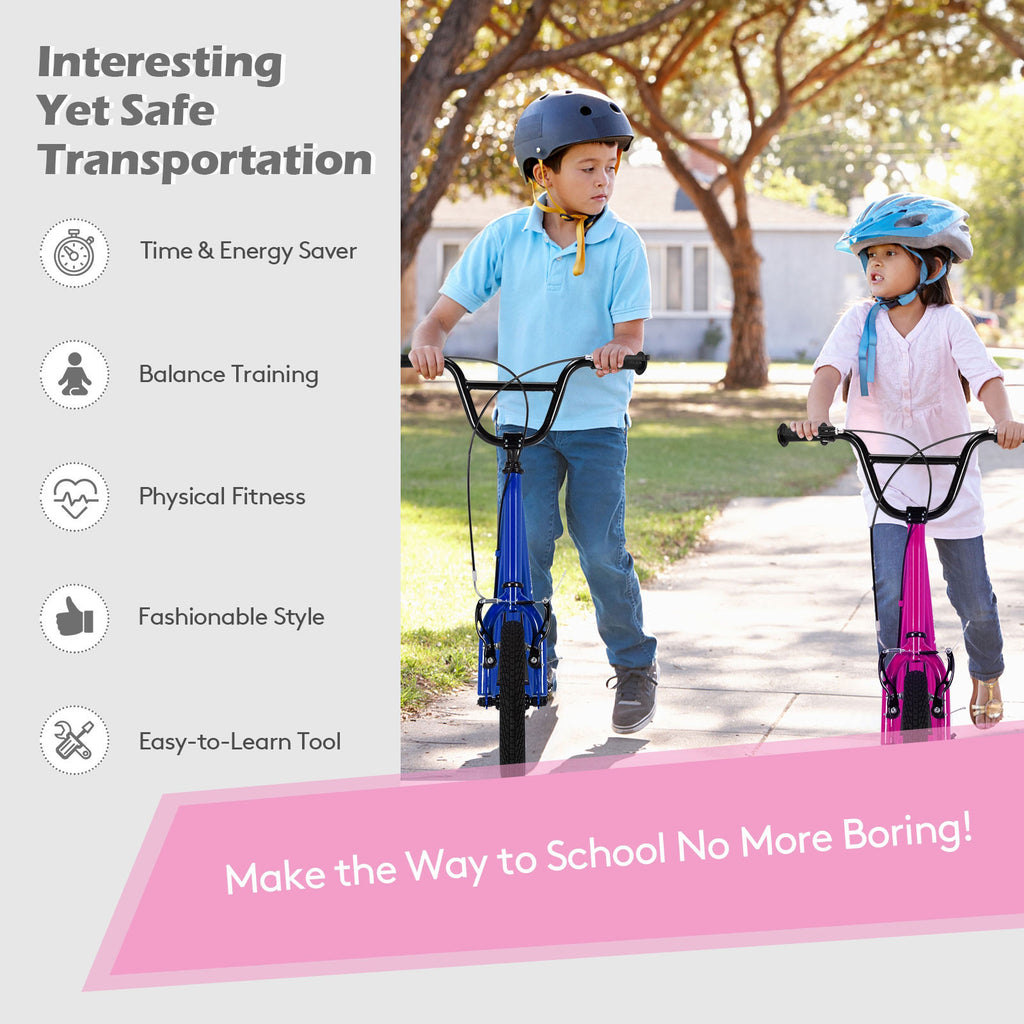 12-Inch Kids Kick Scooter with Air-Filled Tires