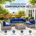 6-Piece Wicker Patio Sofa Set with Coffee Table - Clearance