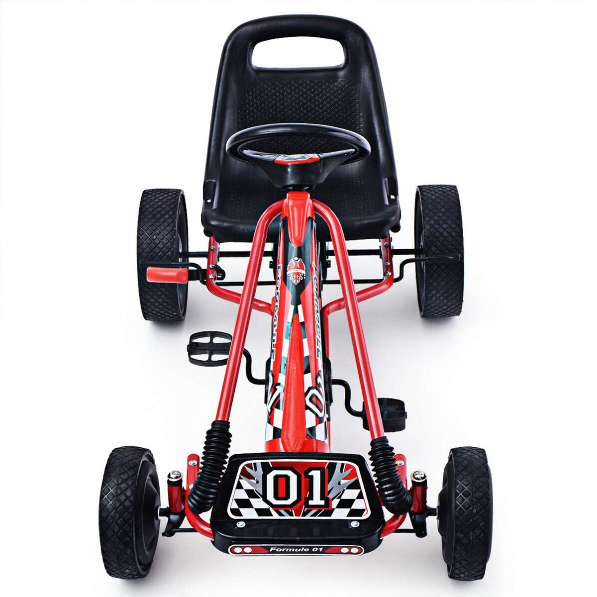 Kids Pedal Go-Kart with Adjustable Seat | 4 Wheel Ride On