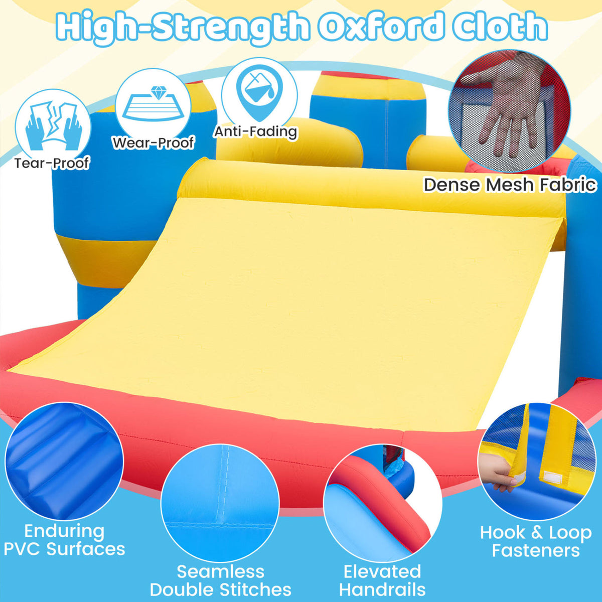 Kids Inflatable Bounce House with Slide & Ball Pit