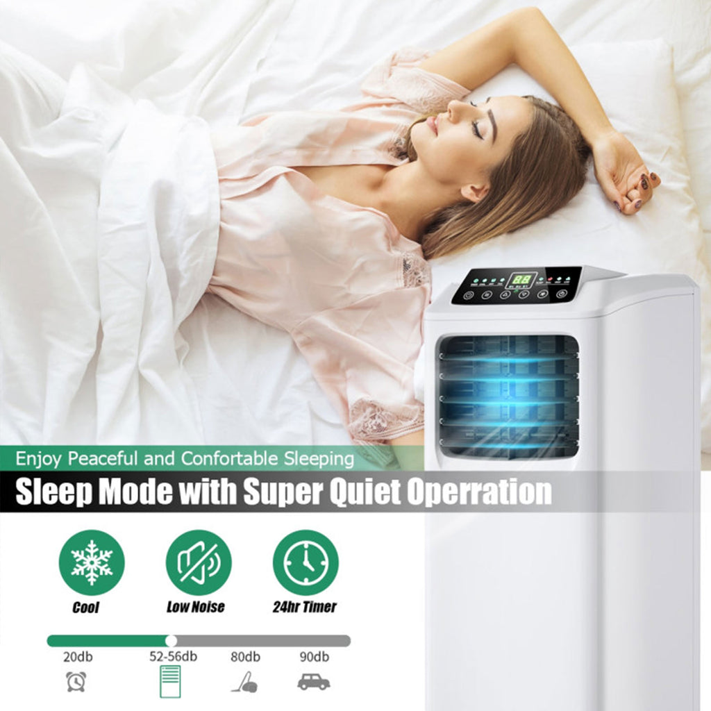 9,000 BTU 3-in-1 Portable Air Conditioner with Remote Control & Dehumidifier