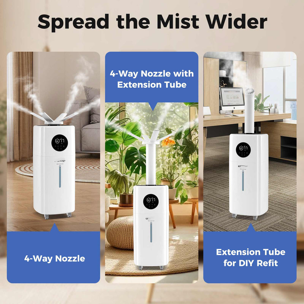 5.5 Gallon Large Room Humidifier with Remote Control & 360° Mist