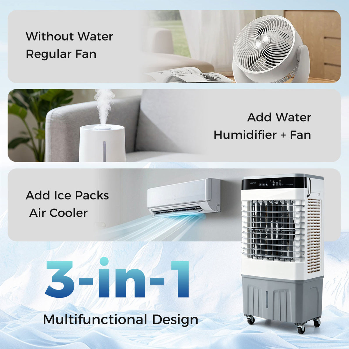 2100 CFM Portable Evaporative Air Cooler with Remote