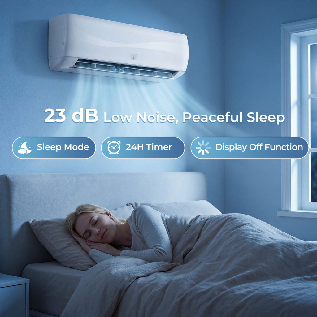 9100 BTU Mini Split AC with Heat Pump 19 SEER2