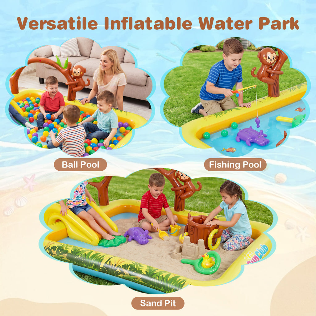 Animal Spray Pool with Slide for Backyard and Garden