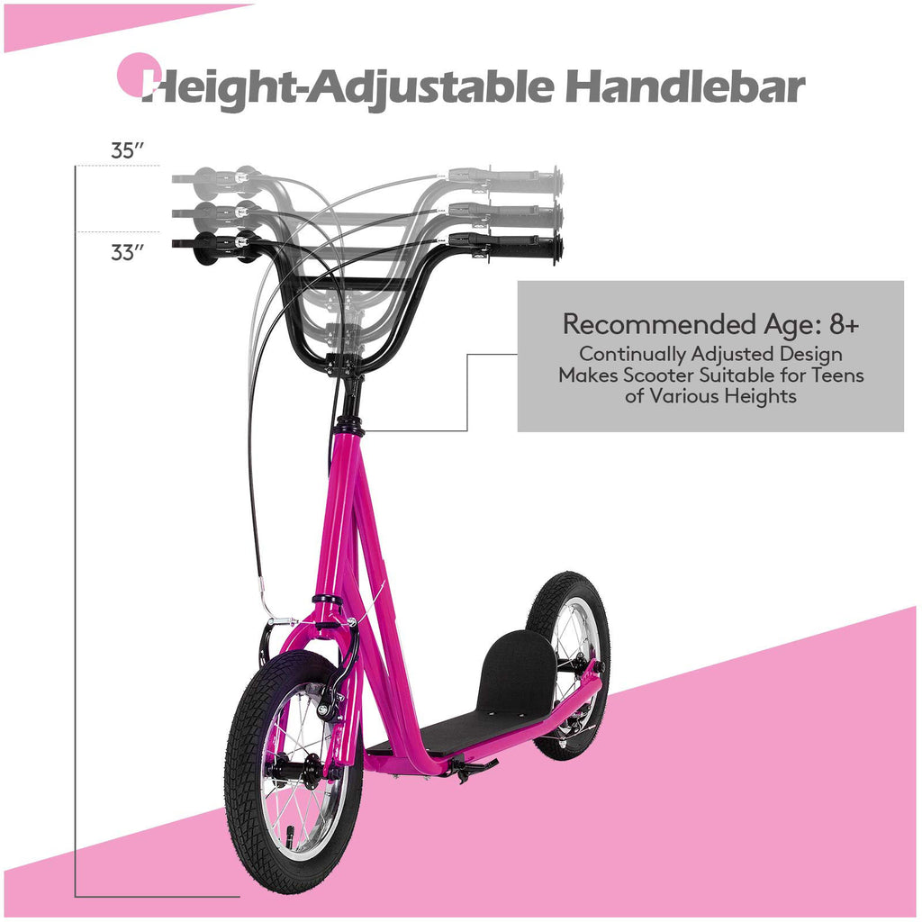 12-Inch Kids Kick Scooter with Air-Filled Tires