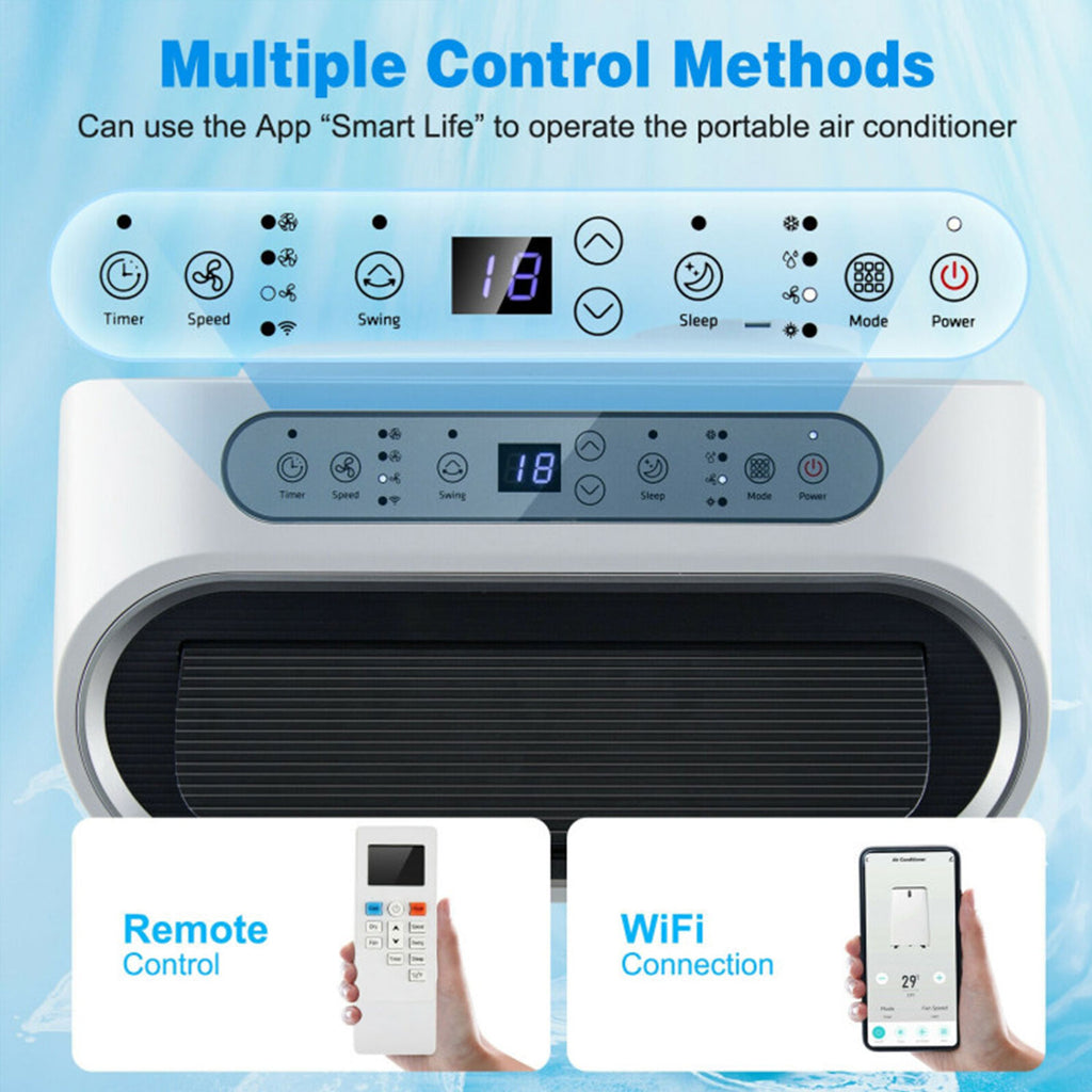 12,000 BTU Portable Air Conditioner with Heat & WiFi