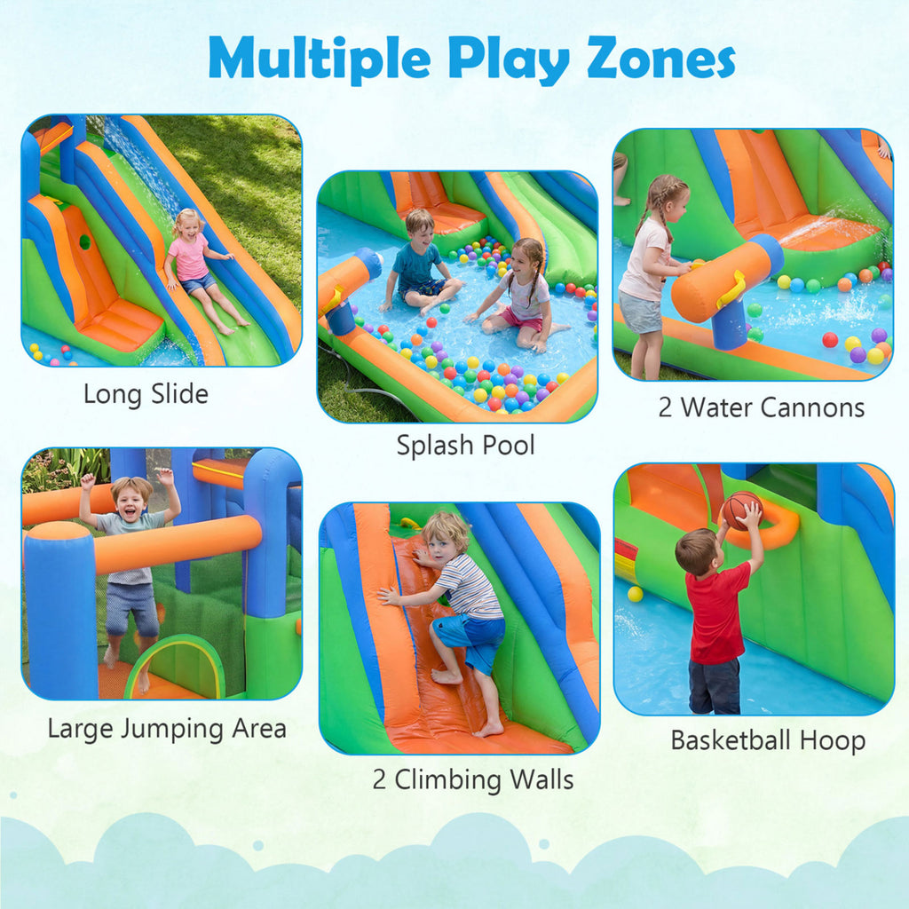 Kids Inflatable Water Slide Park with Splash Pool