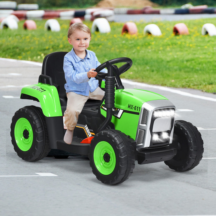 12V Kids Ride-On Tractor with Front Loader