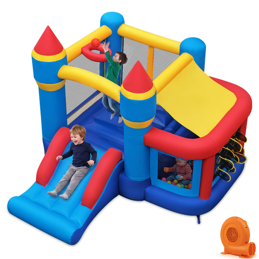 Kids Inflatable Bounce House with Slide & Ball Pit