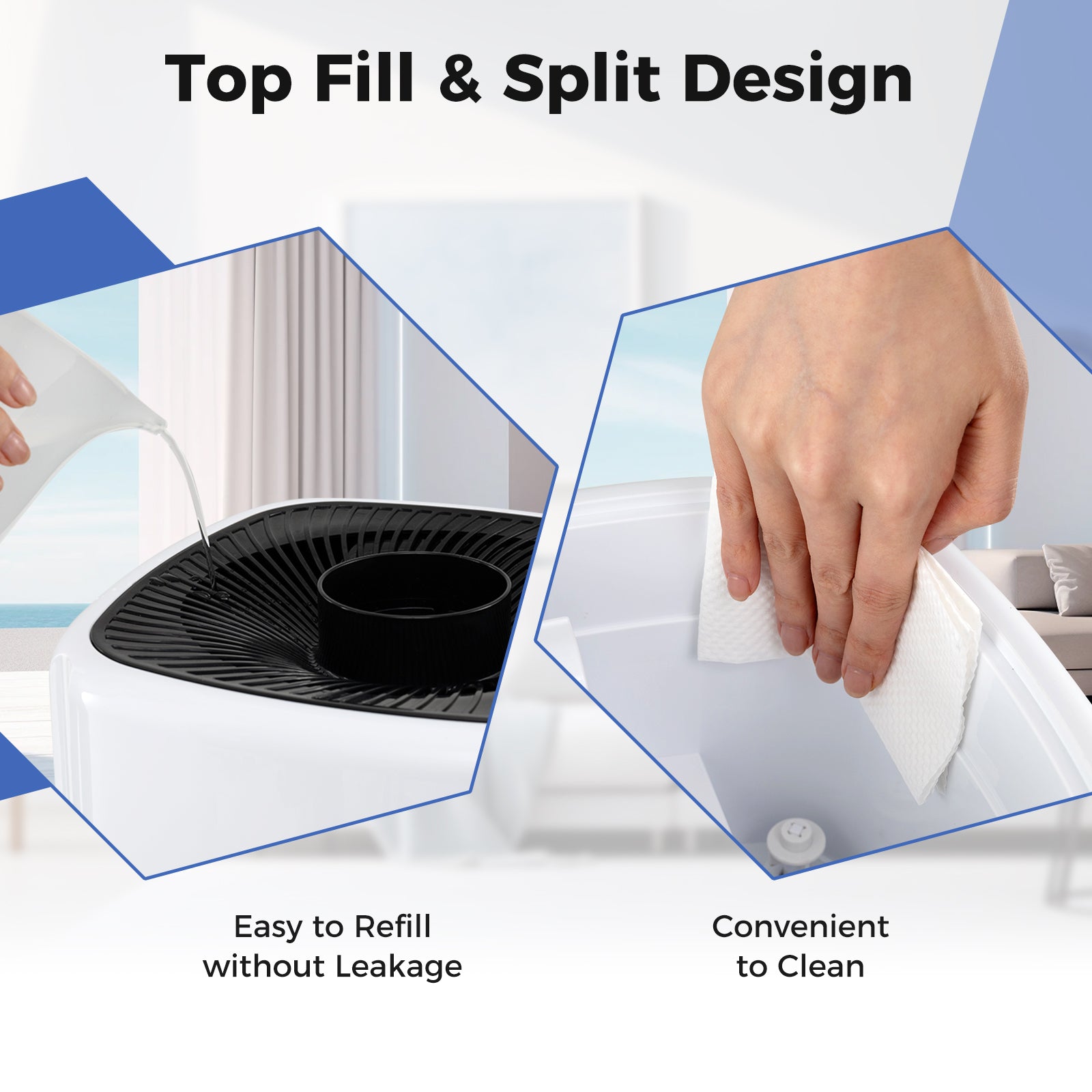 5.5Gal Humidifier with 360° Nozzles and Power-off Memory