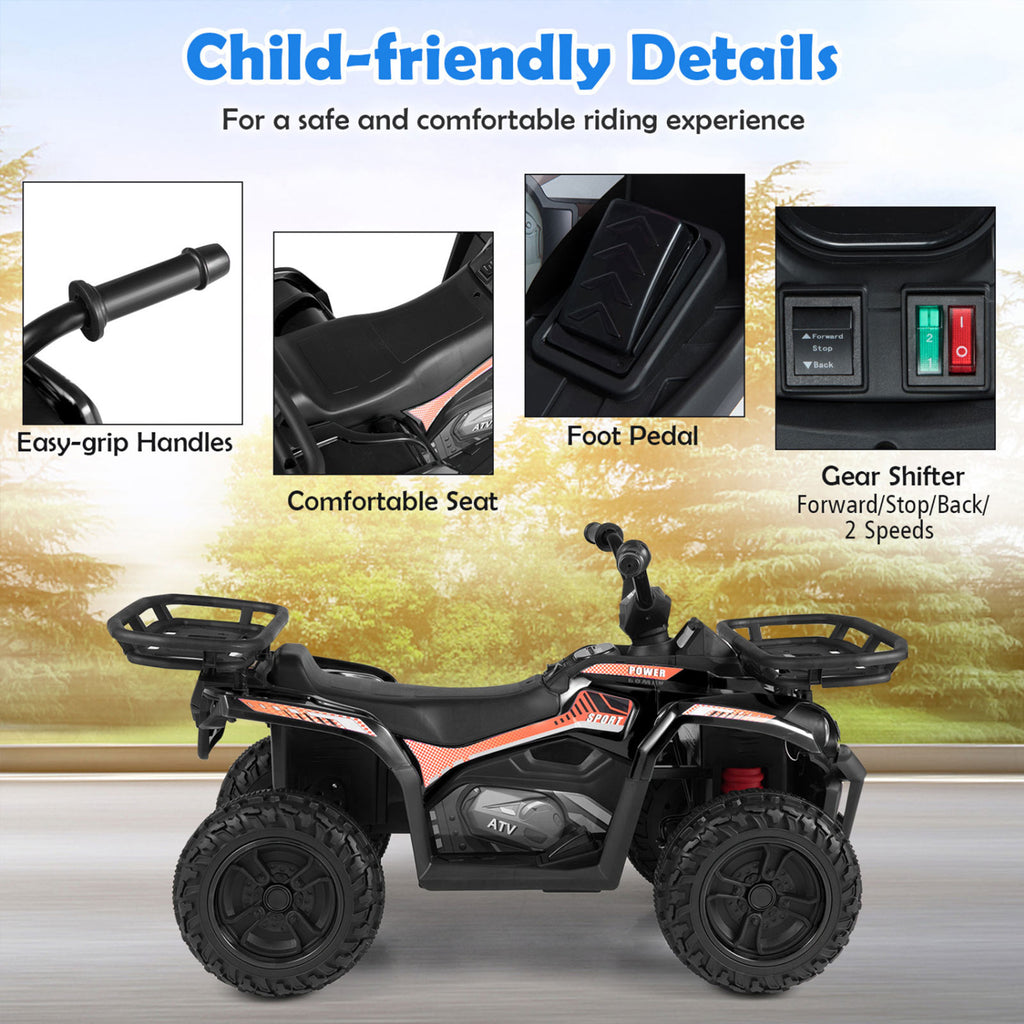 24V Kids Electric Ride-On ATV with LED Headlights