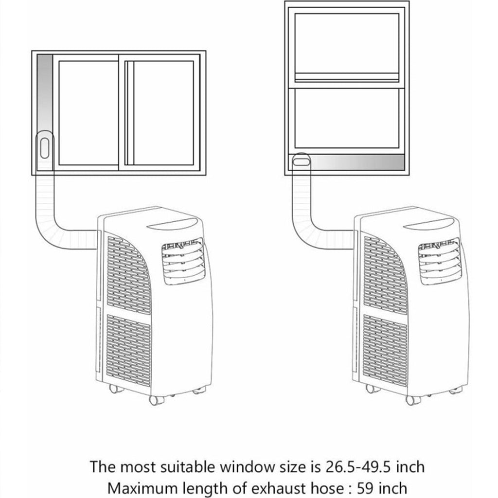 9,000 BTU 3-in-1 Portable Air Conditioner with Remote Control & Dehumidifier