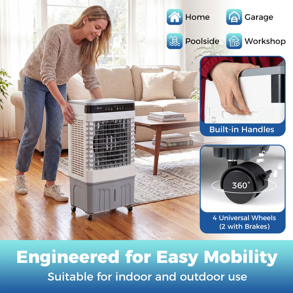 2100 CFM Portable Evaporative Air Cooler with Remote