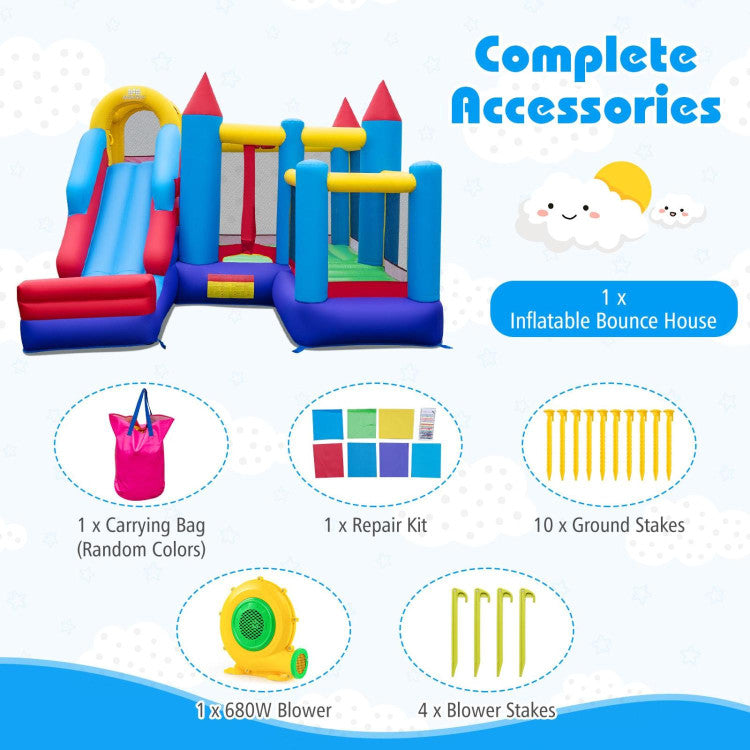 4-in-1 Inflatable Bounce Castle without Blower