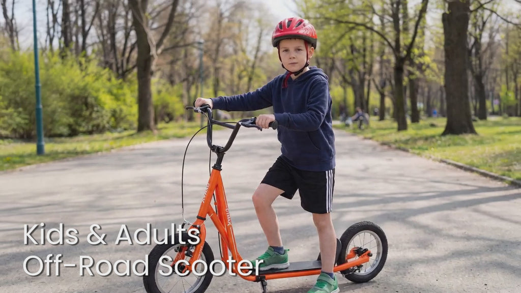 Height Adjustable Kid Kick Scooter with 12 Inch Air Filled Wheel