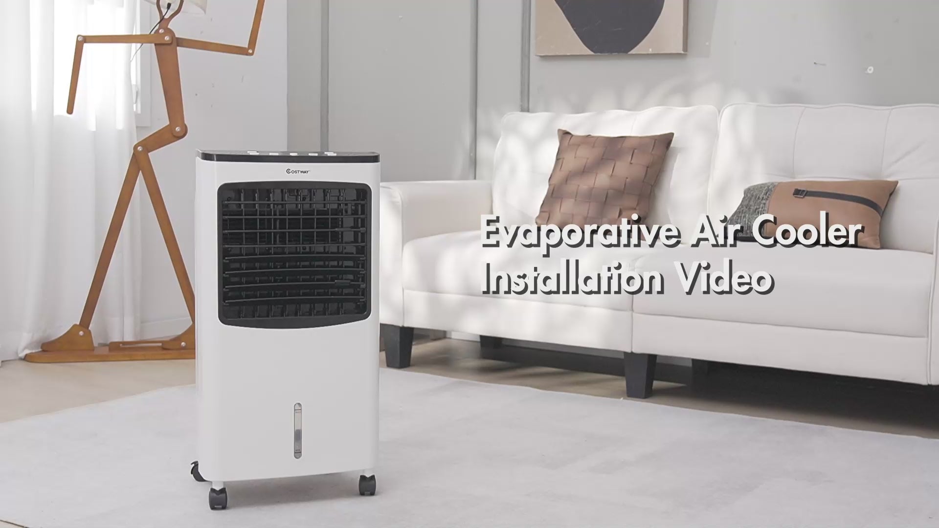 Portable Evaporative Air Cooler with 3 Wind Modes and Timer for Home Office